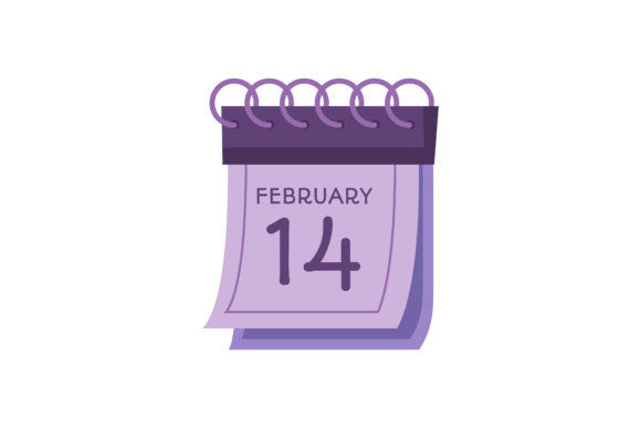 Calender Valentine Day Icon Graphics Freebies