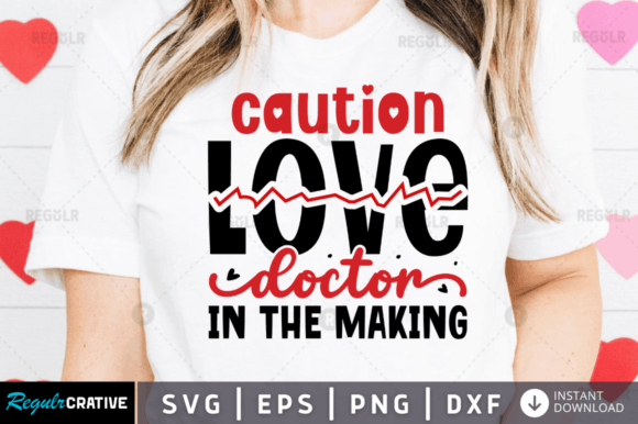 FREE Caution Love Doctor SVG for Crafts and Graphics
