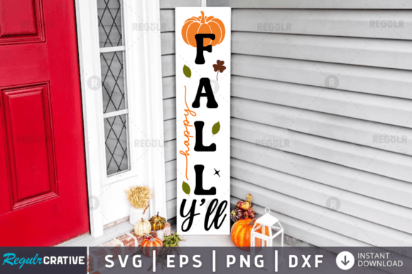 FREE Happy Fall Y ll, Fall Sign Svg Graphics & Crafts