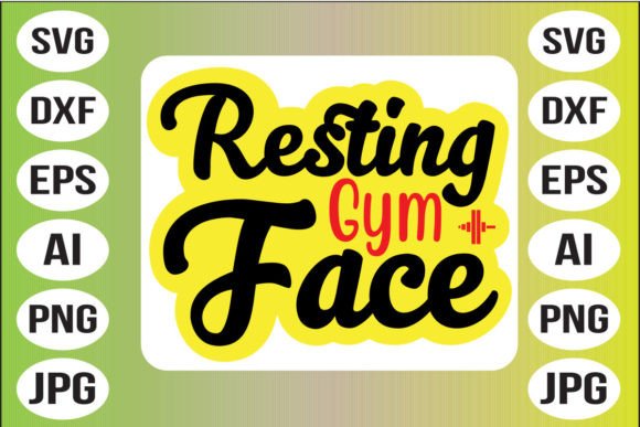 Resting Gym Face Graphics for Crafts Projects
