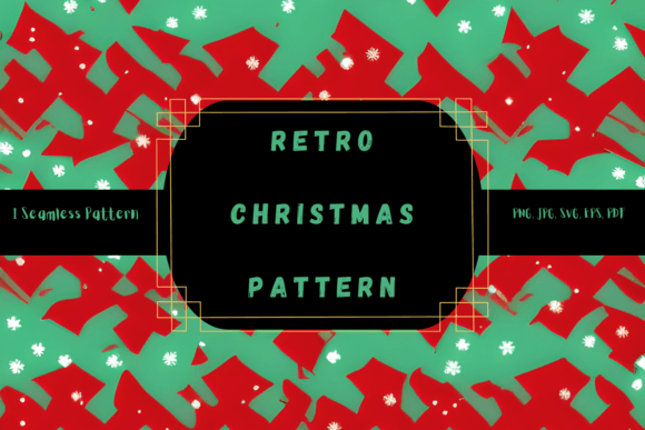 Retro Christmas Pattern Graphics Freebies
