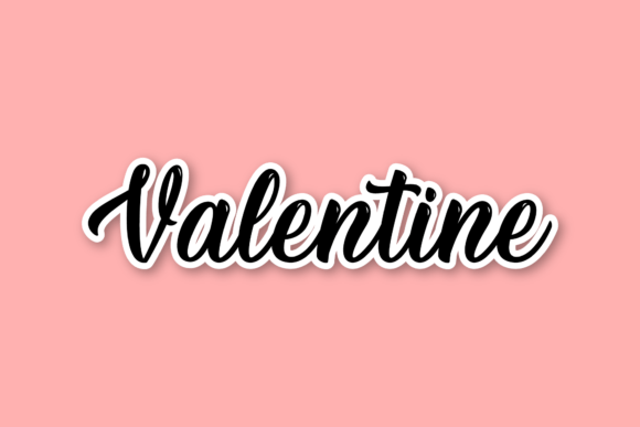 Valentine Typography Graphic Design Art
