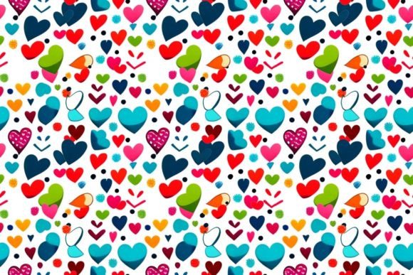 Valentines Heart Pattern Png Graphics Freebies